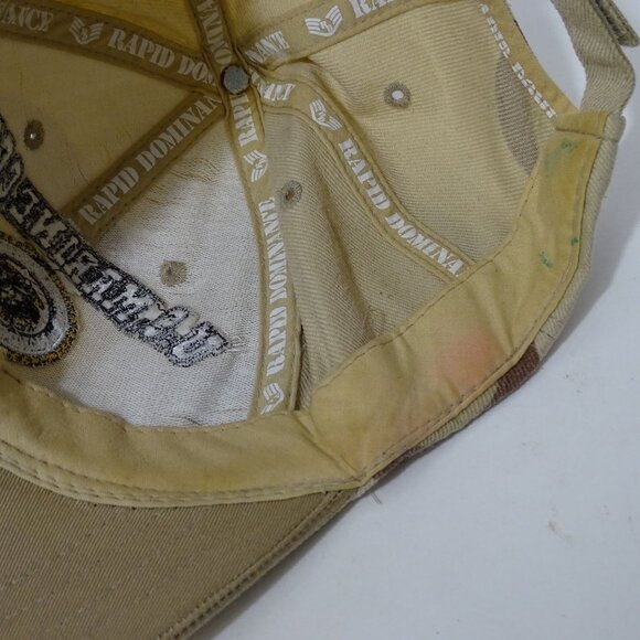 US Marine Corps Veteran Cap Tan Camo Adjustable Strap Back Men One Size FLAW - Picture 9 of 13